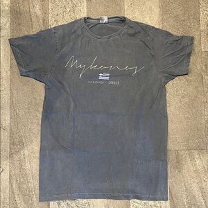 Mykonos Greece blue graphic t-shirt